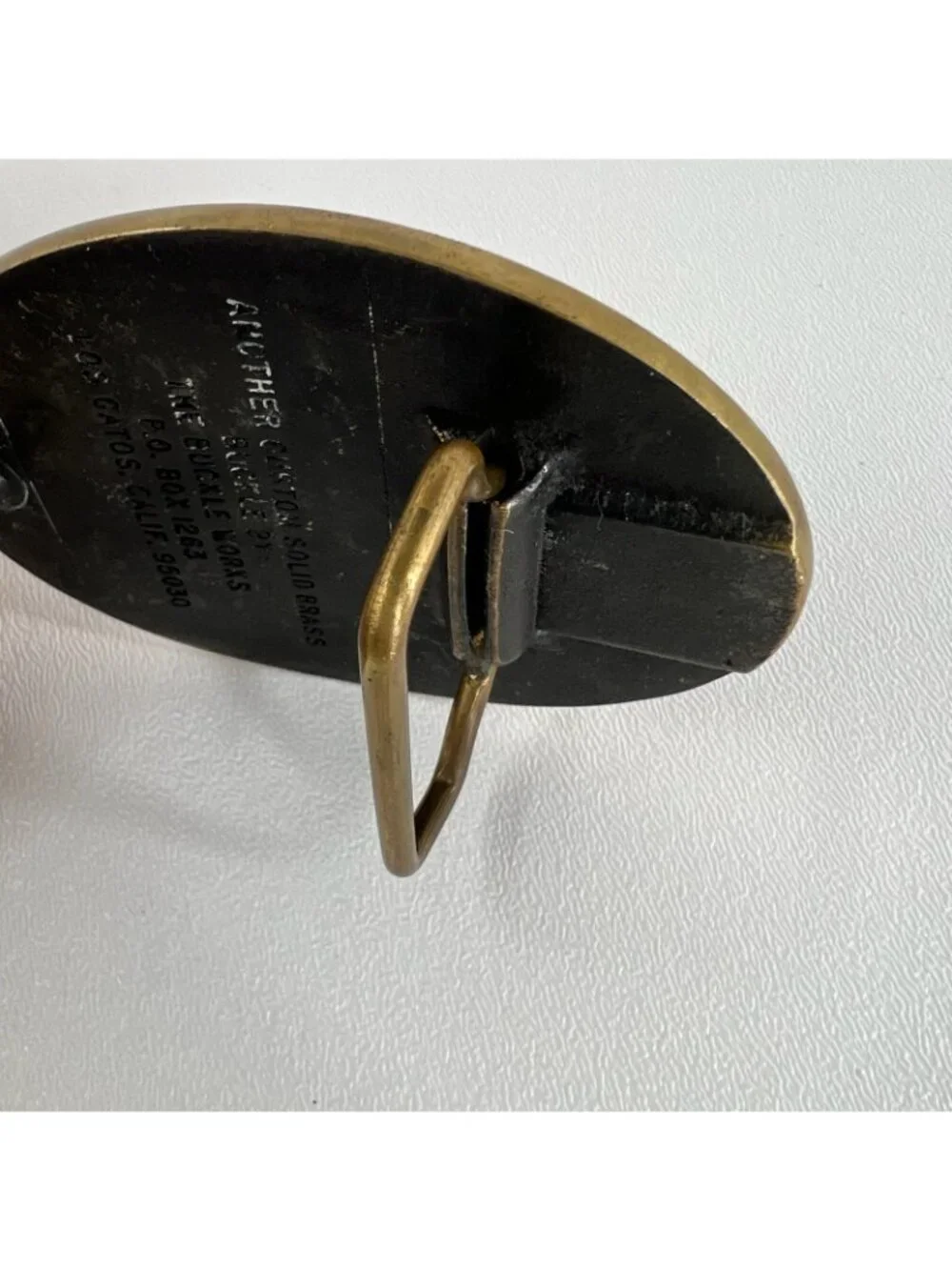 Vintage KEEN 1370 Radio Country Music Brass Belt Buckle The Buckle Works Western